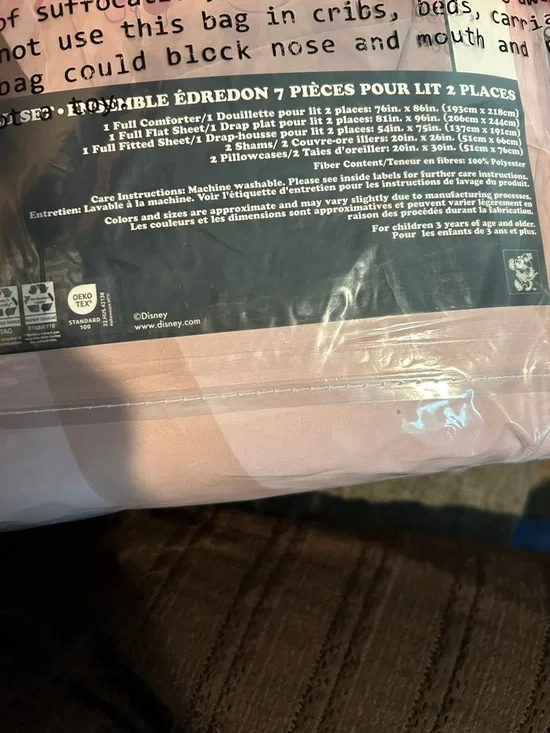 Disney Minnie Mouse Full Size Comforter Set - 7 Piece - Picture 9 of 10